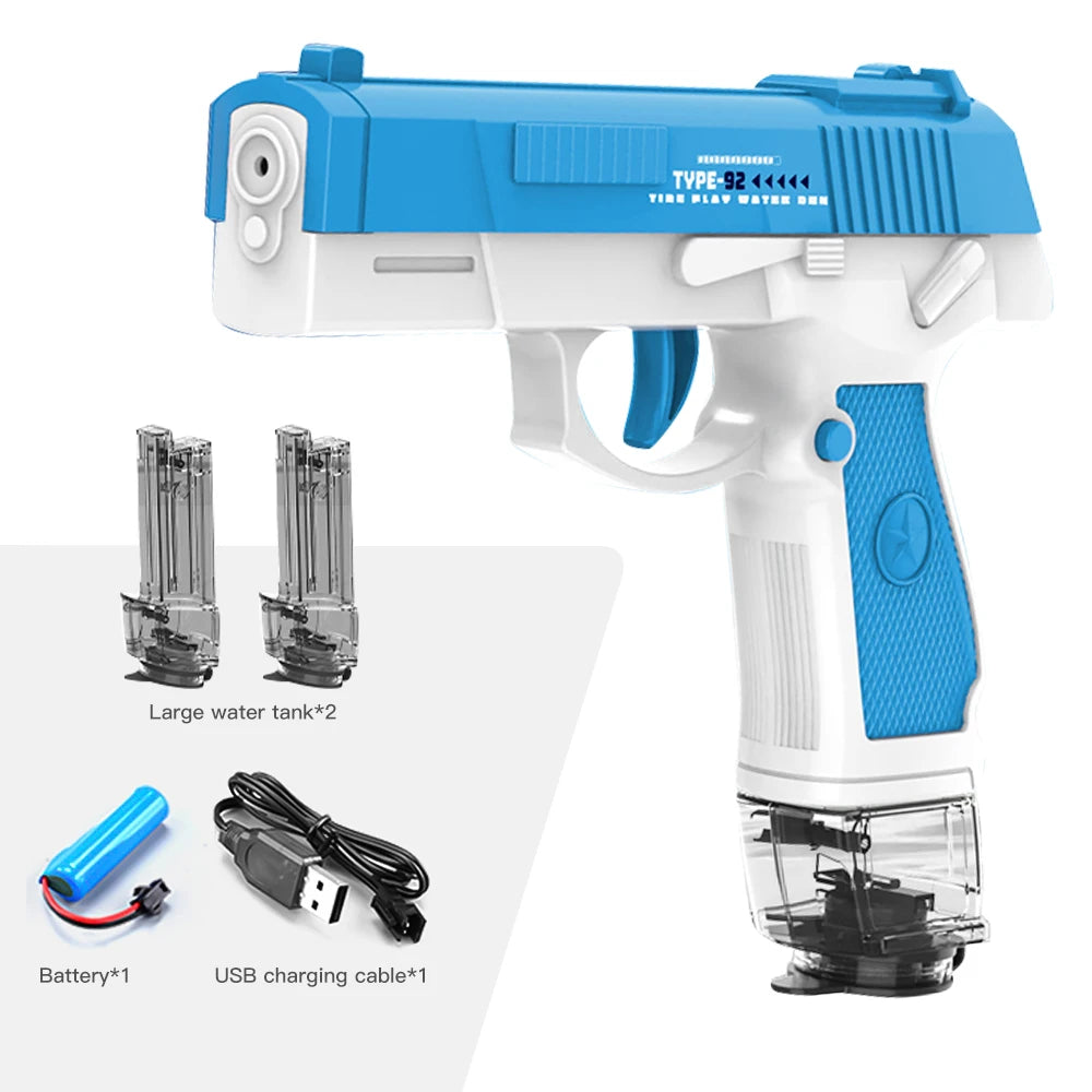 M416 Water Gun Electric Pistol Shooting Toy Full Automatic Summer Shoot Beach Outdoor Fun Toy For Children Boys Girl Adults Gift