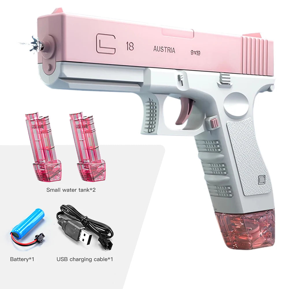 M416 Water Gun Electric Pistol Shooting Toy Full Automatic Summer Shoot Beach Outdoor Fun Toy For Children Boys Girl Adults Gift