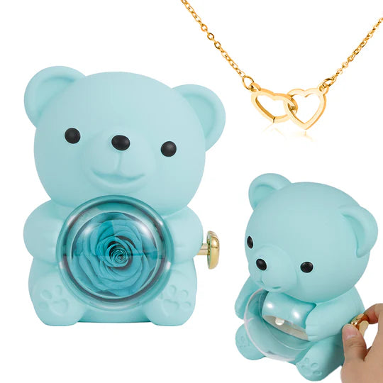 Eternal Rose Bear with Necklace