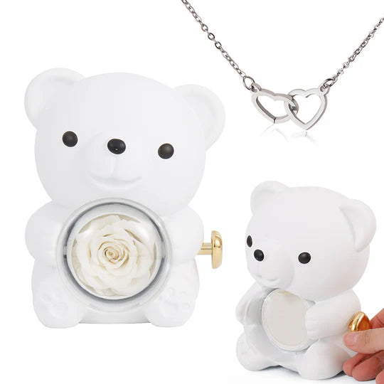 Eternal Rose Bear with Necklace