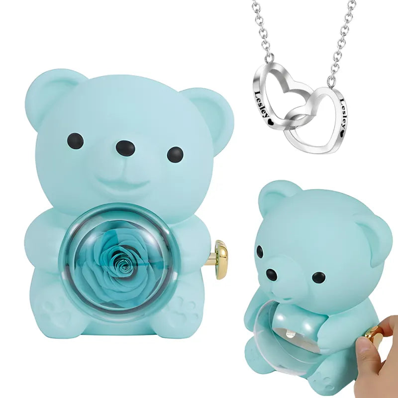 Eternal Rose Bear with Necklace