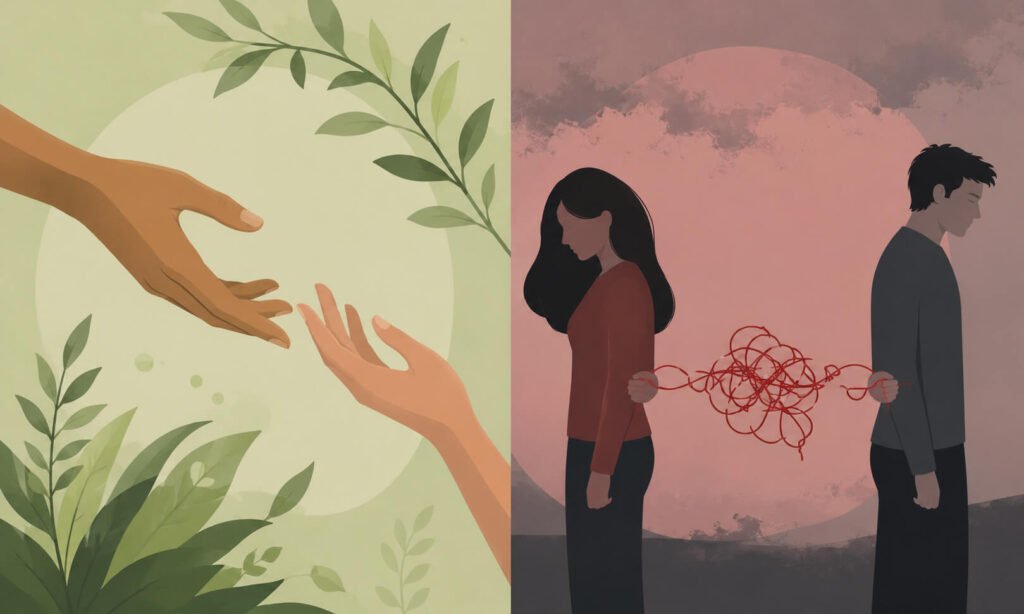 Comparison of green flags versus red flags as signs of a healthy or unhealthy relationship